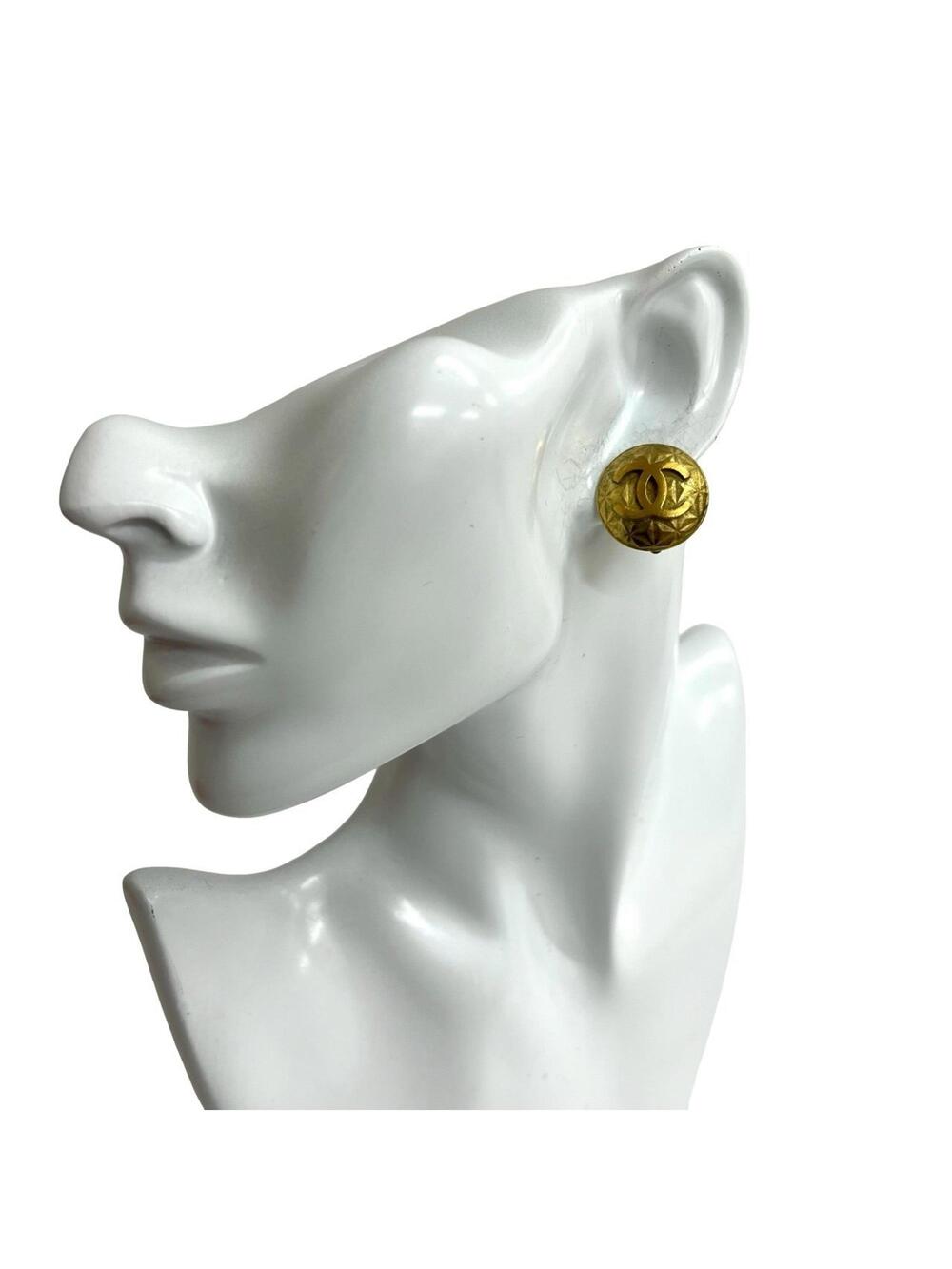 Chanel Cc Logo Clip-On Earrings Metal #229179C72B